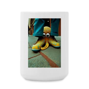 Anthropomorphic 03 - Large Mug 440 ml - white - Front