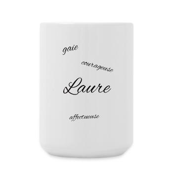 Prénom Laure - Grande tasse 440 ml - blanc - Devant