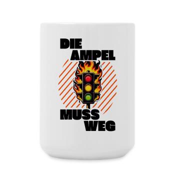 Ampel muss weg Kritik - Große Tasse 440 ml - Weiß - Vorne