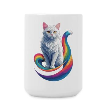 Süße Katze - Große Tasse 440 ml - Weiß - Vorne