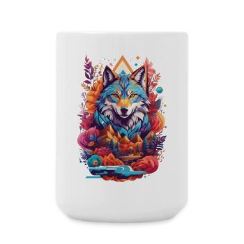 WOLF - Large Mug 440 ml - white - Front