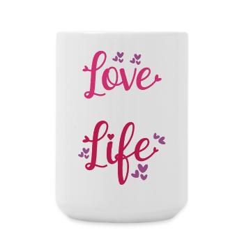 Love Yoga Life - Large Mug 440 ml - white - Front