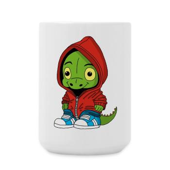 Kleiner Dinosaurier - Große Tasse 440 ml - Weiß - Vorne
