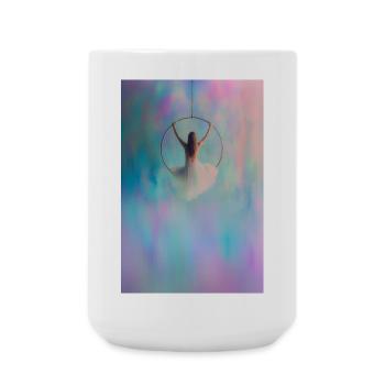 Aerial Hoop Ballerina in Pastel 2:3 - Large Mug 440 ml - white - Front