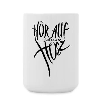 Listen to your heart - Large Mug 440 ml - white - Front