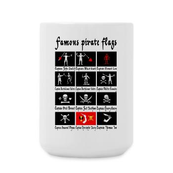 Famous Pirates and Their Flags - Large Mug 440 ml - white - Front