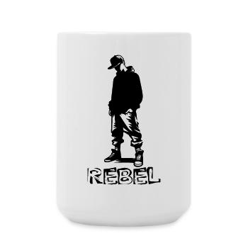 Design rebelle - Grande tasse 440 ml - blanc - Devant