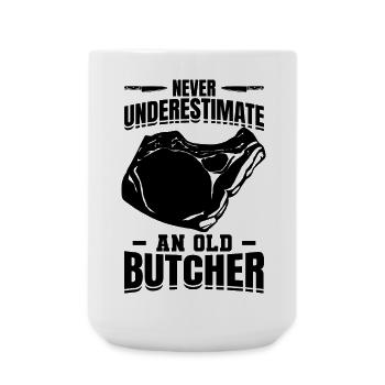 Butcher Grandpa - Large Mug 440 ml - white - Front