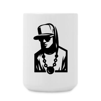 Hip Hop Dude (Simple) - Large Mug 440 ml - white - Front