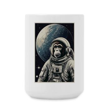 Astronaut Monkey - Large Mug 440 ml - white - Front