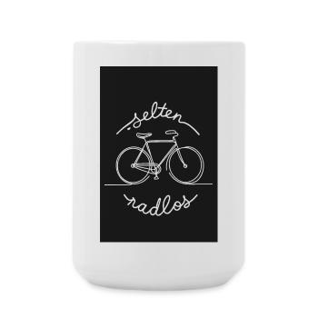 selten radlos radfahren fahrrad sport wortspiel - Große Tasse 440 ml - Weiß - Vorne