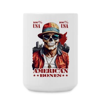 American Skull - Große Tasse 440 ml - Weiß - Vorne