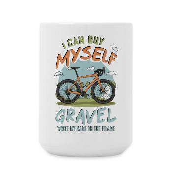 T-shirt de citation de motivation de vélo - Grande tasse 440 ml - blanc - Devant