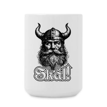 Dieu Viking | Guerrier viking - Grande tasse 440 ml - blanc - Devant