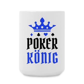 Poker King Gamble Casino Déclaration Quinte Flush Royale - Grande tasse 440 ml - blanc - Devant