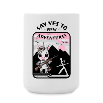Zebra Unicorn - Large Mug 440 ml - white - Front
