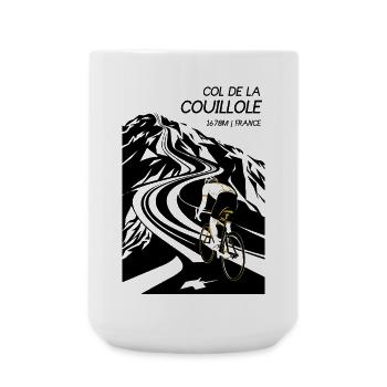Besteigung des Col de la Couillole - Große Tasse 440 ml - Weiß - Vorne