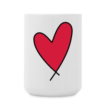 Symbol Herz - Große Tasse 440 ml - Weiß - Vorne