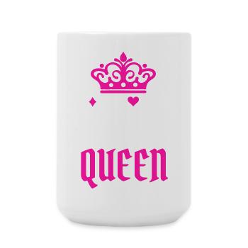 Casino Poker Poker Round Professional Player Queen - Large Mug 440 ml - white - Front