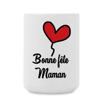 MOTHER'S DAY. HAPPY MOTHER'S DAY. MOM - Large Mug 440 ml - white - Front