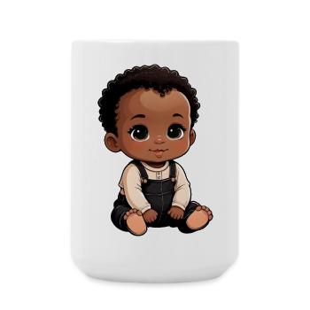 Cute & Happy Cartoon Baby - Large Mug 440 ml - white - Front