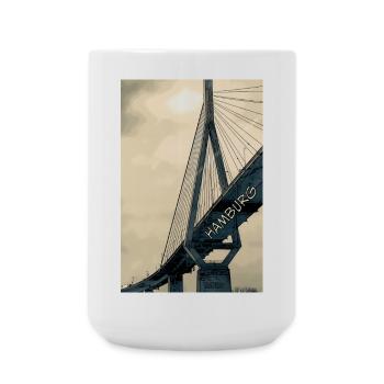 Hamburg Bridges Skyline Illustration - Large Mug 440 ml - white - Front