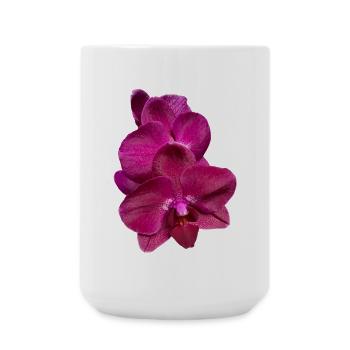 Phalaenopsis Hybrid Pink Purple Orchid Blossom - Large Mug 440 ml - white - Front
