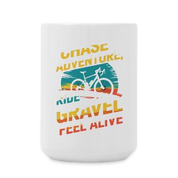 Chase Adventure Ride Gravel Feel Alive - Grande tasse 440 ml - blanc - Devant