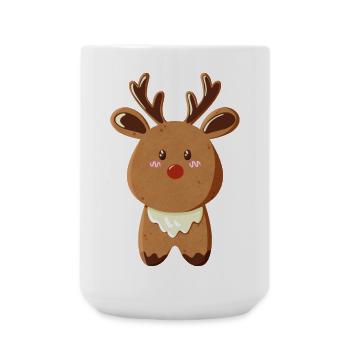 Rudolph, das Rentier mit der roten Nase - Große Tasse 440 ml - Weiß - Vorne