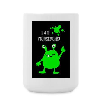 Poster Monster Monstrous Halloween Creepy Comic - Large Mug 440 ml - white - Front