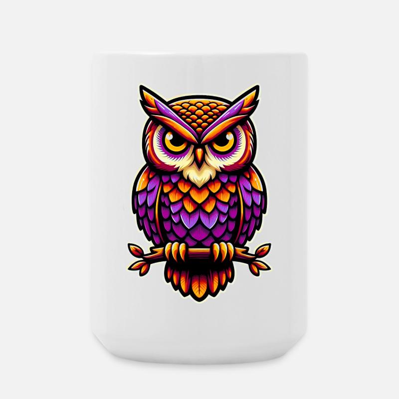 Eule - Große Tasse 440 ml - Weiß