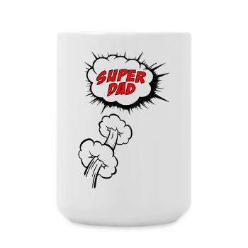 Super-Papa - Große Tasse 440 ml - Weiß - Vorne