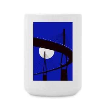 Hamburg Köhlbrand Bridge - Large Mug 440 ml - white - Front