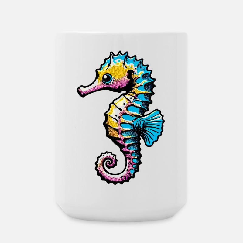 Seepferdchen - Große Tasse 440 ml - Weiß