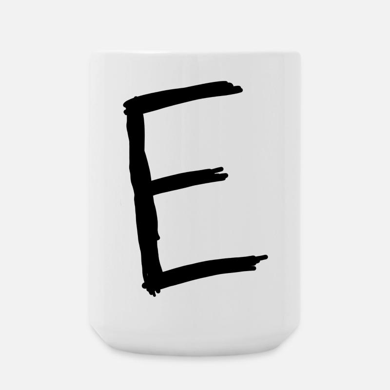 Buchstaben E - Große Tasse 440 ml - Weiß