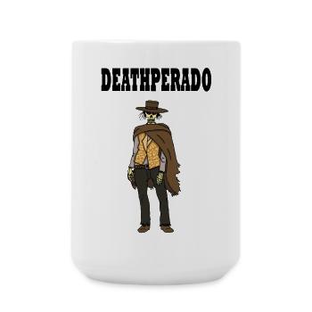 Skeleton Cowboy - Large Mug 440 ml - white - Front