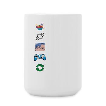 Manger Dormir Anime Gaming Répéter Kawaii Otaku Anime - Grande tasse 440 ml - blanc - Devant