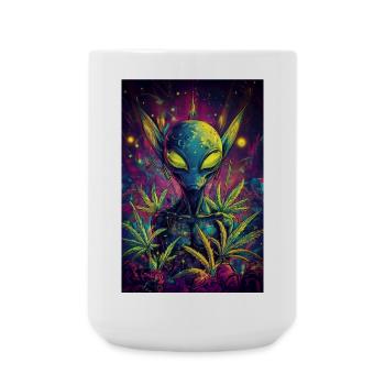 Neonalia with space plants - Large Mug 440 ml - white - Front