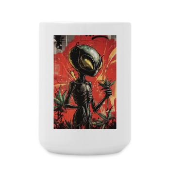 Alien Gardener Graffiti - Large Mug 440 ml - white - Front