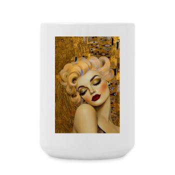 Klimt Poster Marilyn - Große Tasse 440 ml - Weiß - Vorne