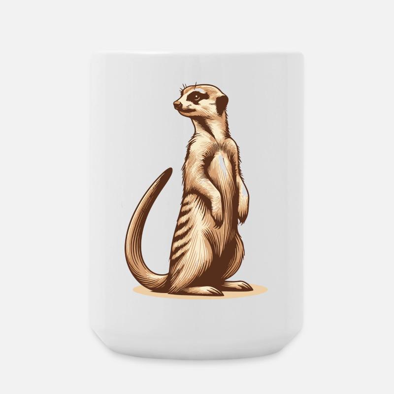 Erdmännchen - Große Tasse 440 ml - Weiß