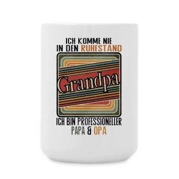 I'll Never Retire Dad Grandpa - Large Mug 440 ml - white - Front