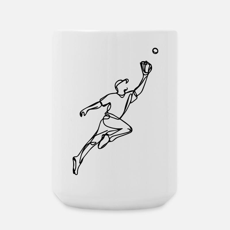 Baseballer - Große Tasse 440 ml - Weiß