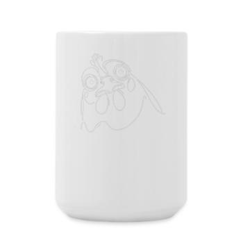 trying to hendl this hühnerliebe dialekt denglisch - Große Tasse 440 ml - Weiß - Vorne
