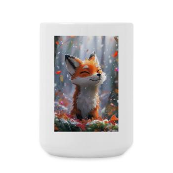 Fox Illustration Poster - Large Mug 440 ml - white - Front