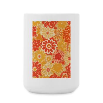 Vintage Floral Pattern - Large Mug 440 ml - white - Front