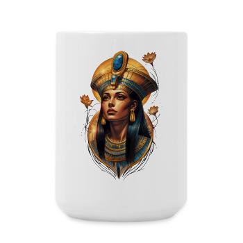 Die königliche Anmut einer majestätischen Ägypterin - Große Tasse 440 ml - Weiß - Vorne