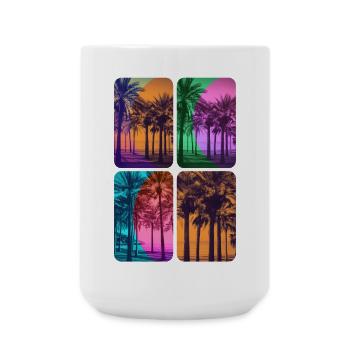 Beach Plamiers Sunset Colors - Large Mug 440 ml - white - Front