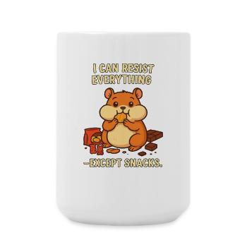 Cookie Loving Hamster Snack Humor - Large Mug 440 ml - white - Front