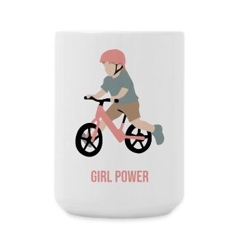 Kleiner aufstrebender Radfahrer - Große Tasse 440 ml - Weiß - Vorne